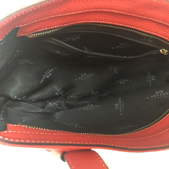 AB ASIA BELLUCCI leather Handbag. Like new, excellent condition. Red tomatoe. - Picture 9 of 13